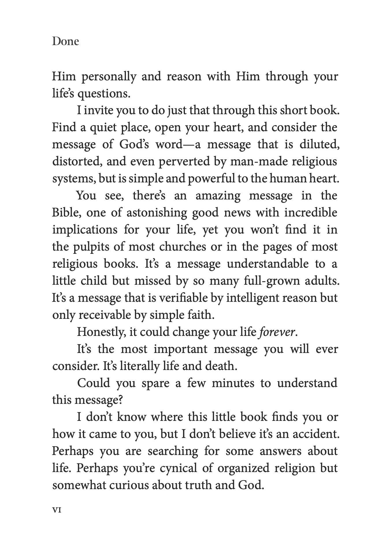 Done (KJV), Second Edition: What most religions never tell you by Cary Schmidt