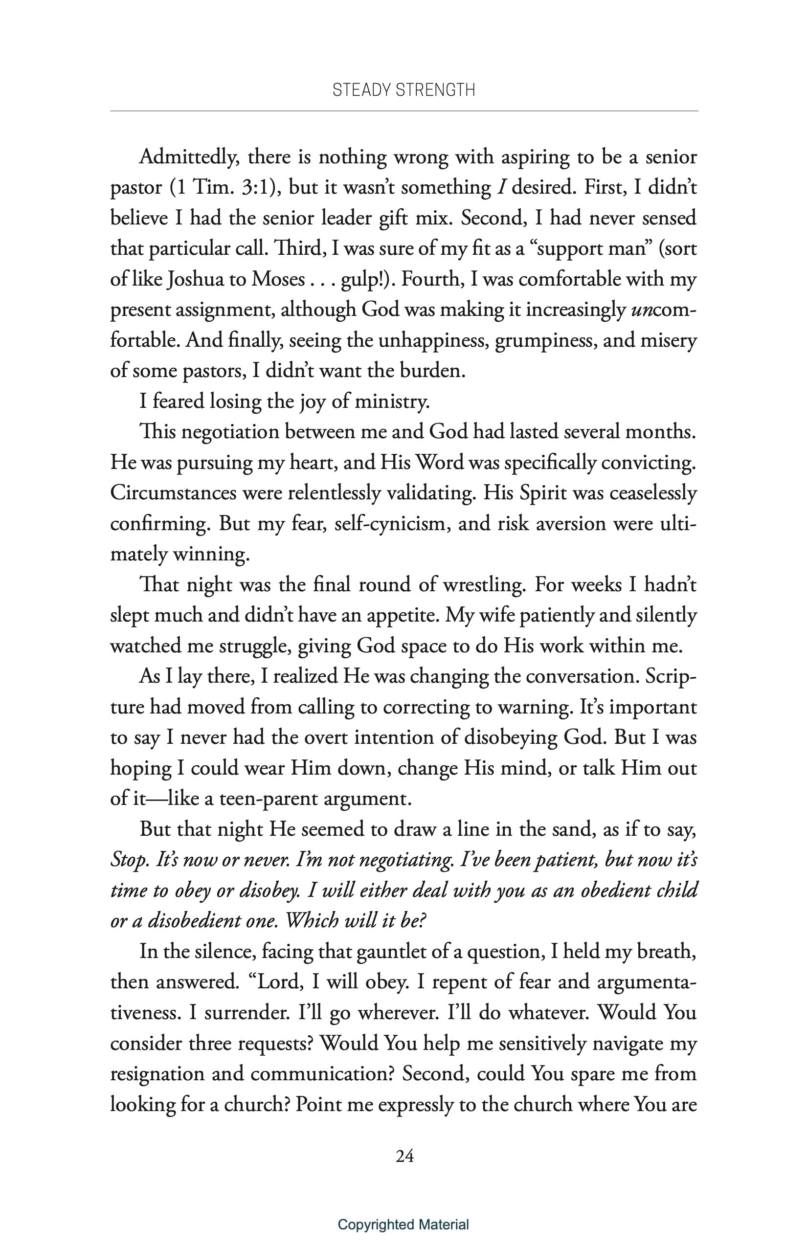 Steady Strength: Reversing Ministry&