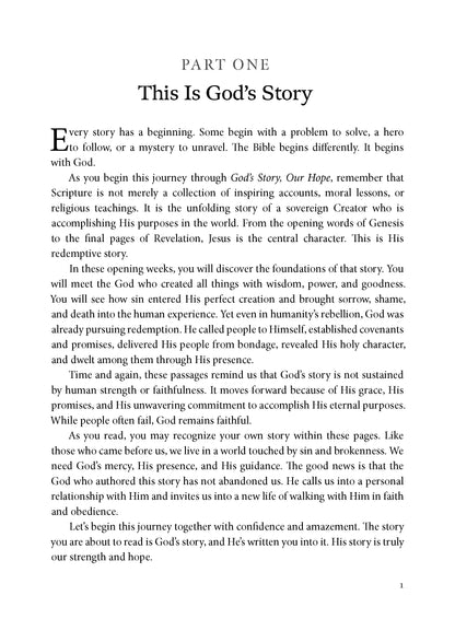 God’s Story, Our Hope: A One-Year Devotional Journey Through God’s Historical, Redemptive Narrative