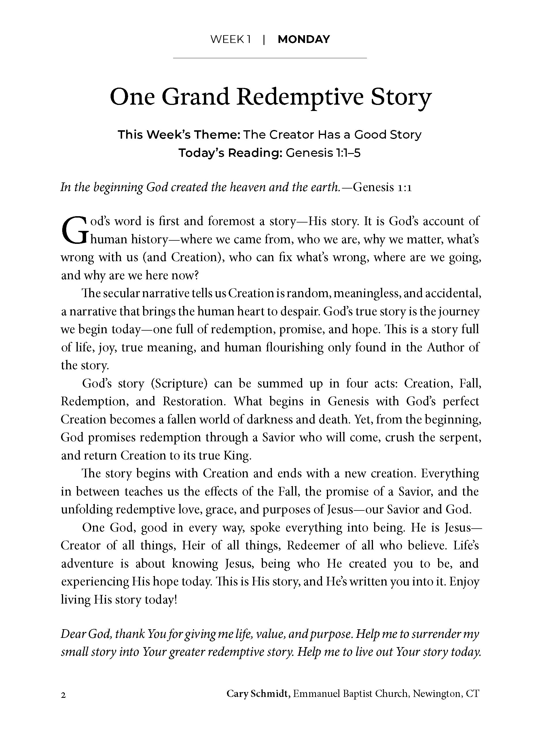 God’s Story, Our Hope: A One-Year Devotional Journey Through God’s Historical, Redemptive Narrative