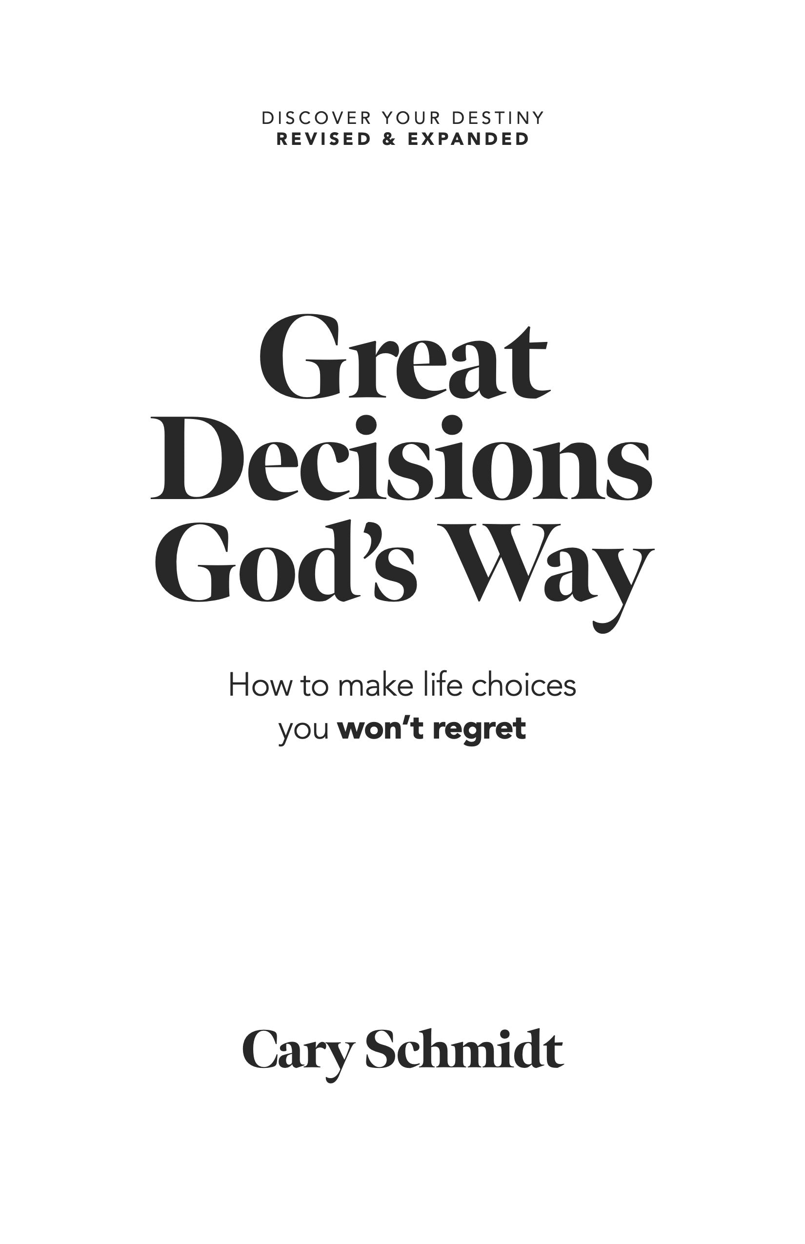 Great Decisions God&