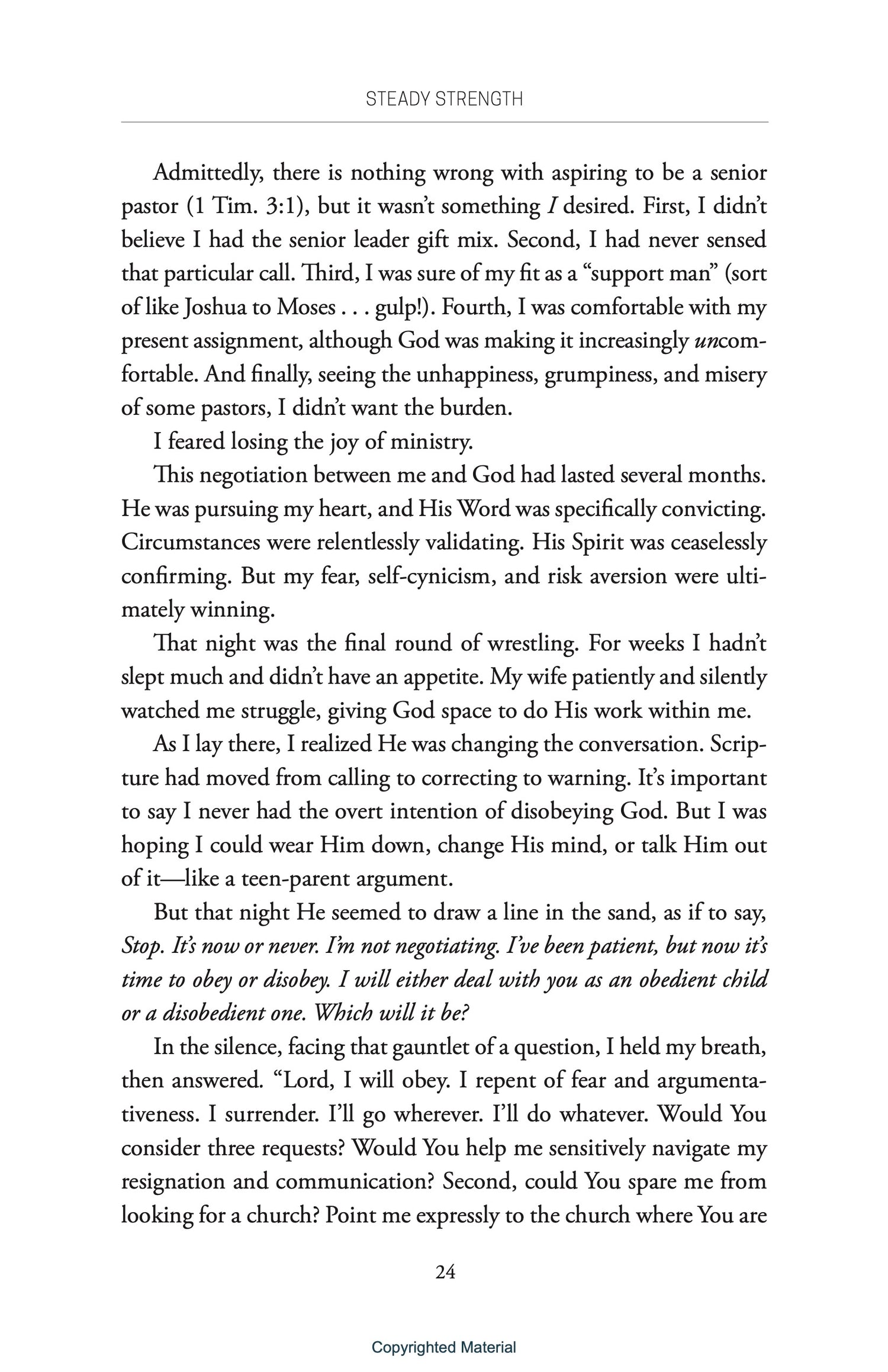 Steady Strength: Reversing Ministry&